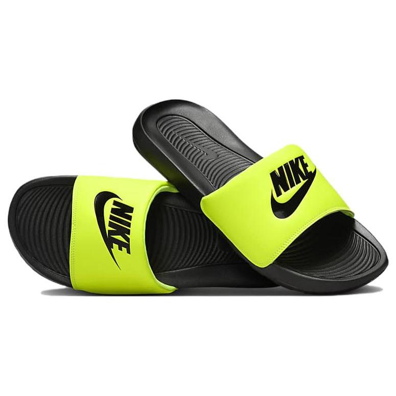 New Nike Victori One Slides 'Yellow Black' CN9675-015