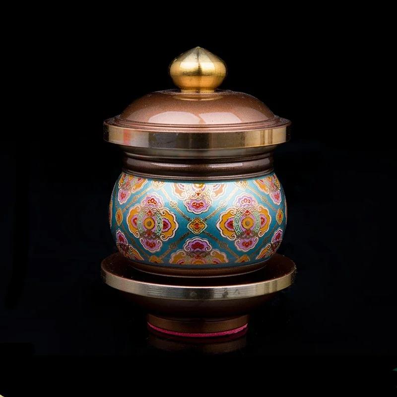 Aluminum Alloy Water Cup Offering Buddhist Lanterns Vase Fruit Tray Candlestick Incense Tube Base Buddhist Supplies Home Decor