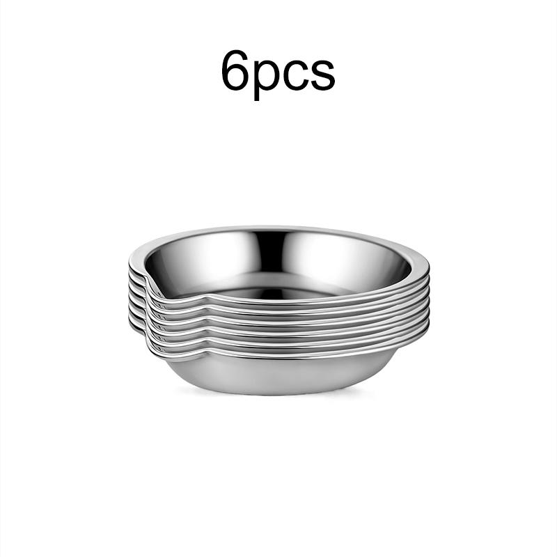 6/12/24pcs Stainless Steel Painting Color Bowls 5cm Oil Paint Trays Paint Color Mixing Cups Color Painting Teaching Tools TMZ