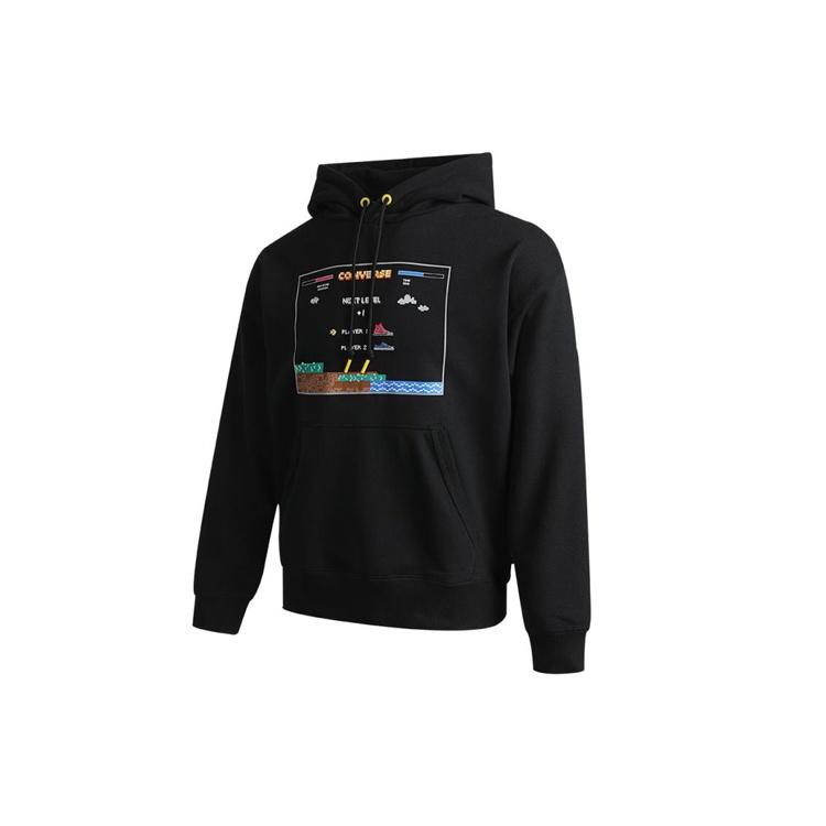 Converse Video Game Graphic Hoodie Asia Sizing Black Men s 10022413-A01 S
