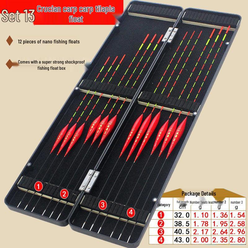 High-Sensitivity Nano Bright Fishing Float Set for Carp & Crucian Carp