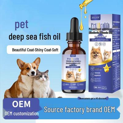 Pet Cod & Anchovy Liver Oil for Cats & Dogs - Enhances Coat Shine & Reduces Shedding