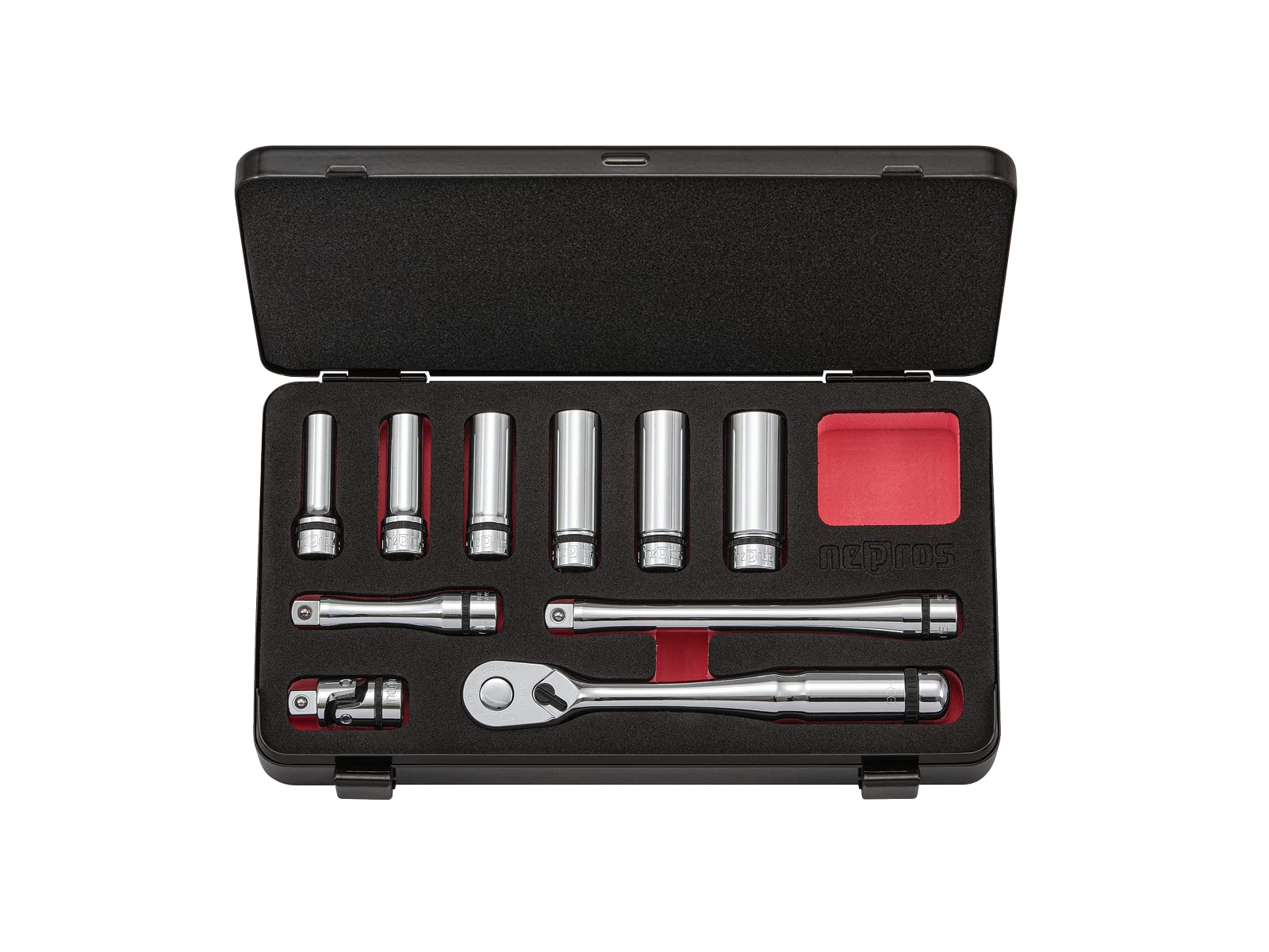 

Kyoto Machine Tool Nepros Deep Socket Wrench Set NTB3L10CZ (KTC) [10 pieces] (with case)