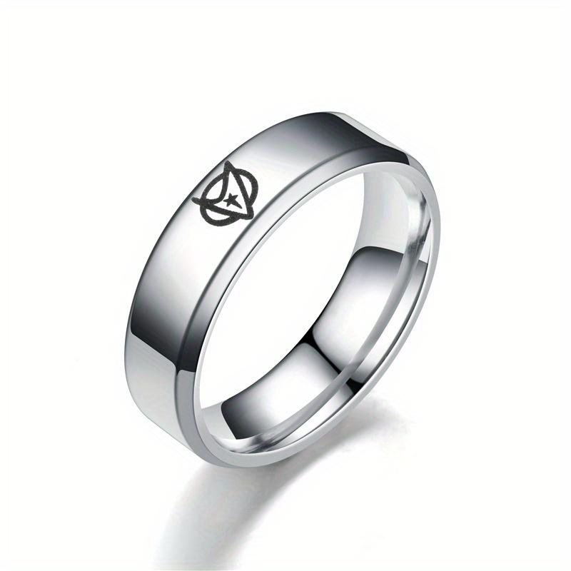 1Pc Fashionable, Fashionable, Versatile and Minimalist Design Titanium Steel Ring, Suitable for Men and Women To Wear