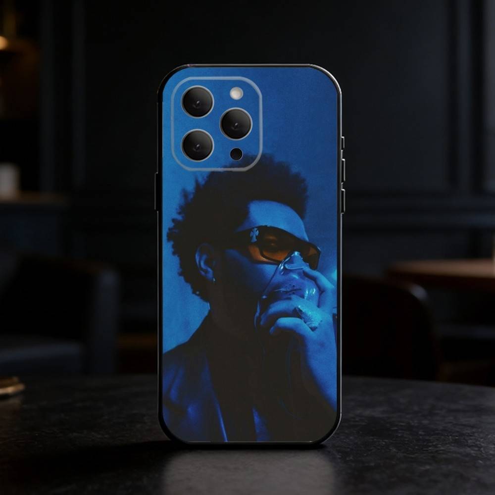 

T-The WeekndD Singer Phone Case For iPhone 17,16,15,14,13,12,11 Plus,Pro Max,SE4Soft Silicone Black Cover iPhone15promax