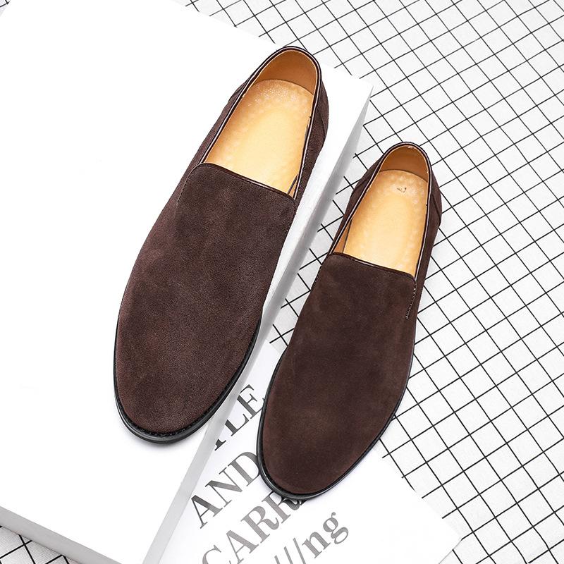 Loafers Men'S Pointed Men'S Leather Shoes Trendy Men'S Shoes Turning Fur Night Game One Pedal Trendy Shoes A0706-G