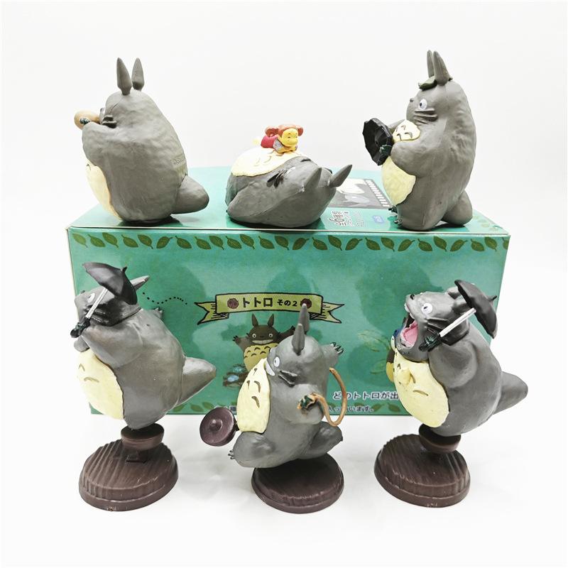 My Neighbor Totoro Anime Peripheral 6pcs Totoro Surprise Blind Box Desktop Ornament Figure Birthday Gift Toy Figures Model