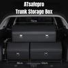 Car Cargo Organizer Trunk Storage Organizer Car Waterproof Leather Container Folding Cargo Storage Box For SUV Sedan Amagi