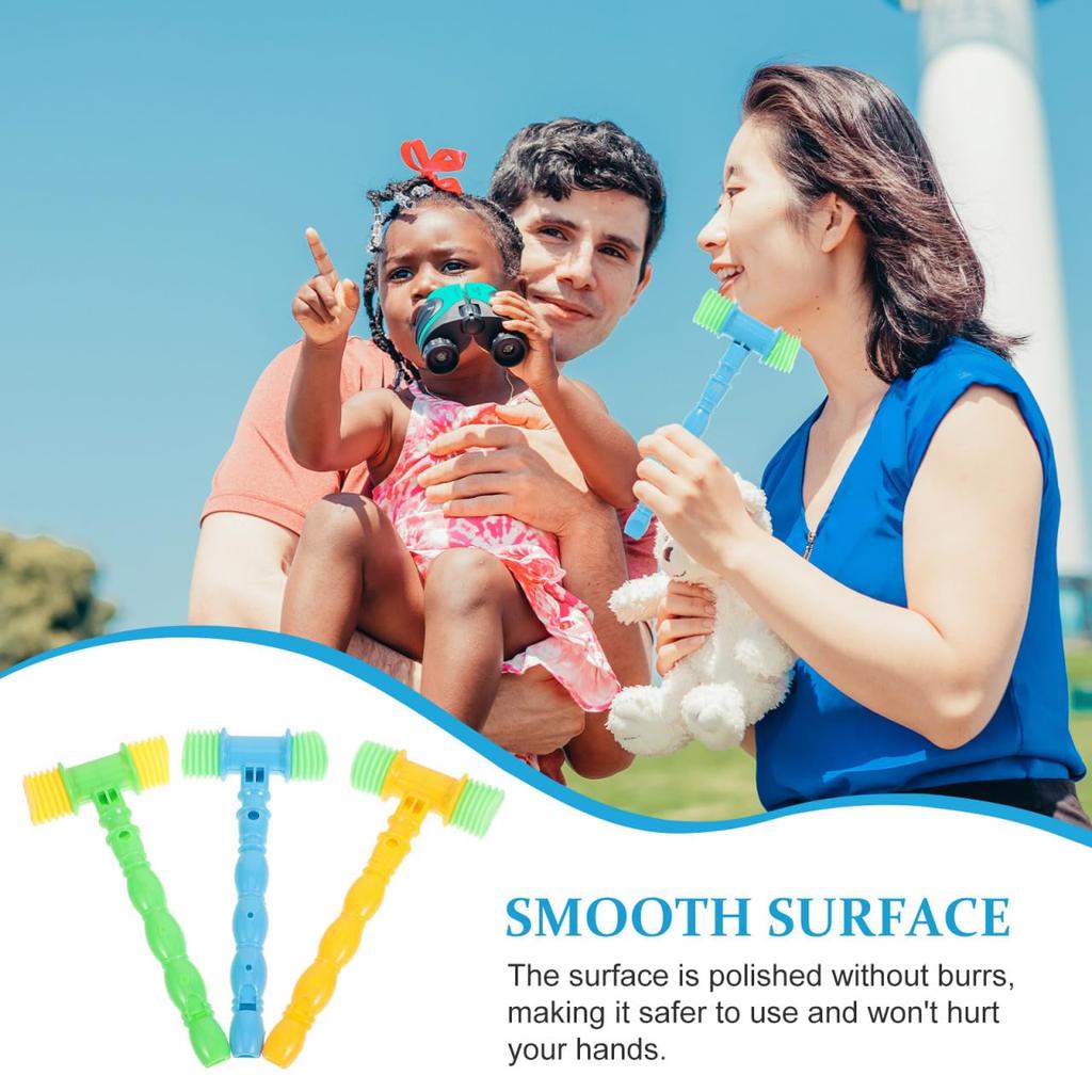 Ibasenice Mini Inflatable Hammer Toy, 6-Piece Set, for Kids, with Pikopiko Sticks