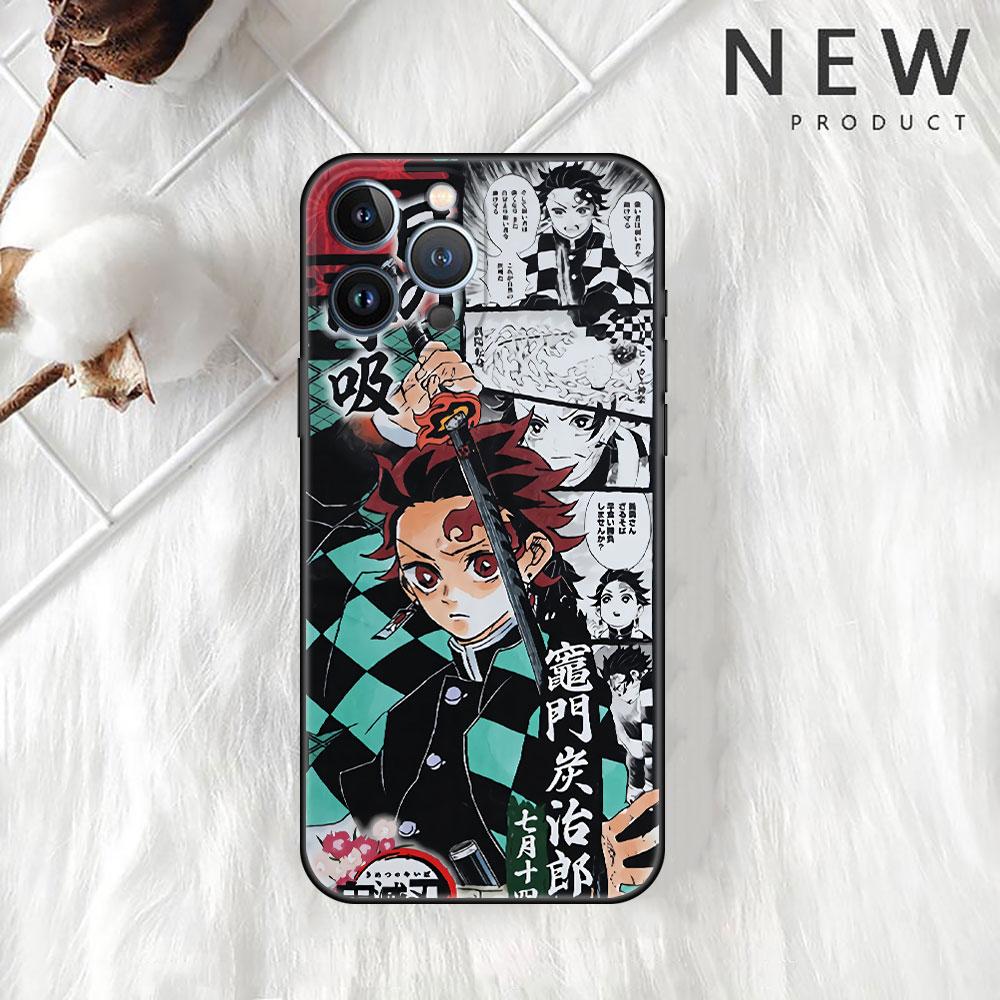 Anime Demon Slayer Kimetsu Pouzdro Pro Apple iPhone 14 Pro Max 13 11 12 Mini SE 7 8 Plus X XS 6 6S Silikonový Kryt na Telefon Měkká Funda