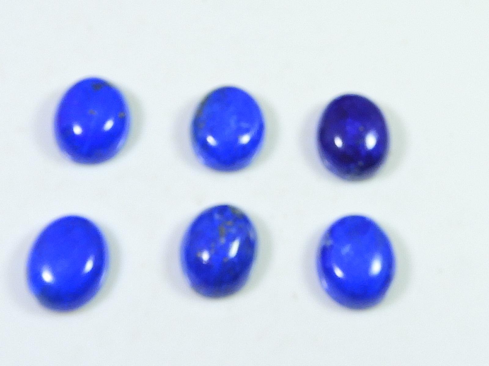 

29 карат AAA натуральный лазурит овальный кабошон драгоценный камень россыпью 6 шт. лот 10X12MM RQ-1890