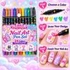 Dual Tip Nail Art Pen Set, 24 Colors Quick Drying Nail Drawing Markers for Fine Lines & Nail Details, DIY Nail Decorating for Unique Nail Looks