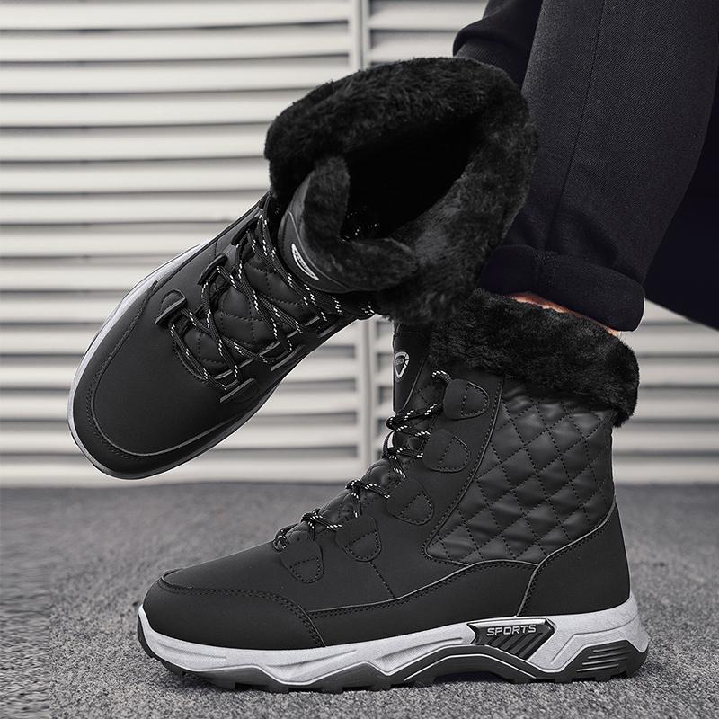 Herren Winter Schneestiefel Damen Warme Wanderstiefel Unisex Langlebige Outdoorstiefel für Paare Übergröße