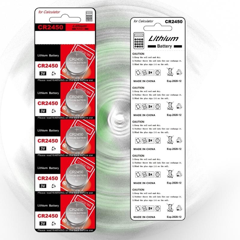 10/5Pcs CR2450 Button Cell Batteries High Performances 3V Power for Electronics Toys and Remote Controls Watches