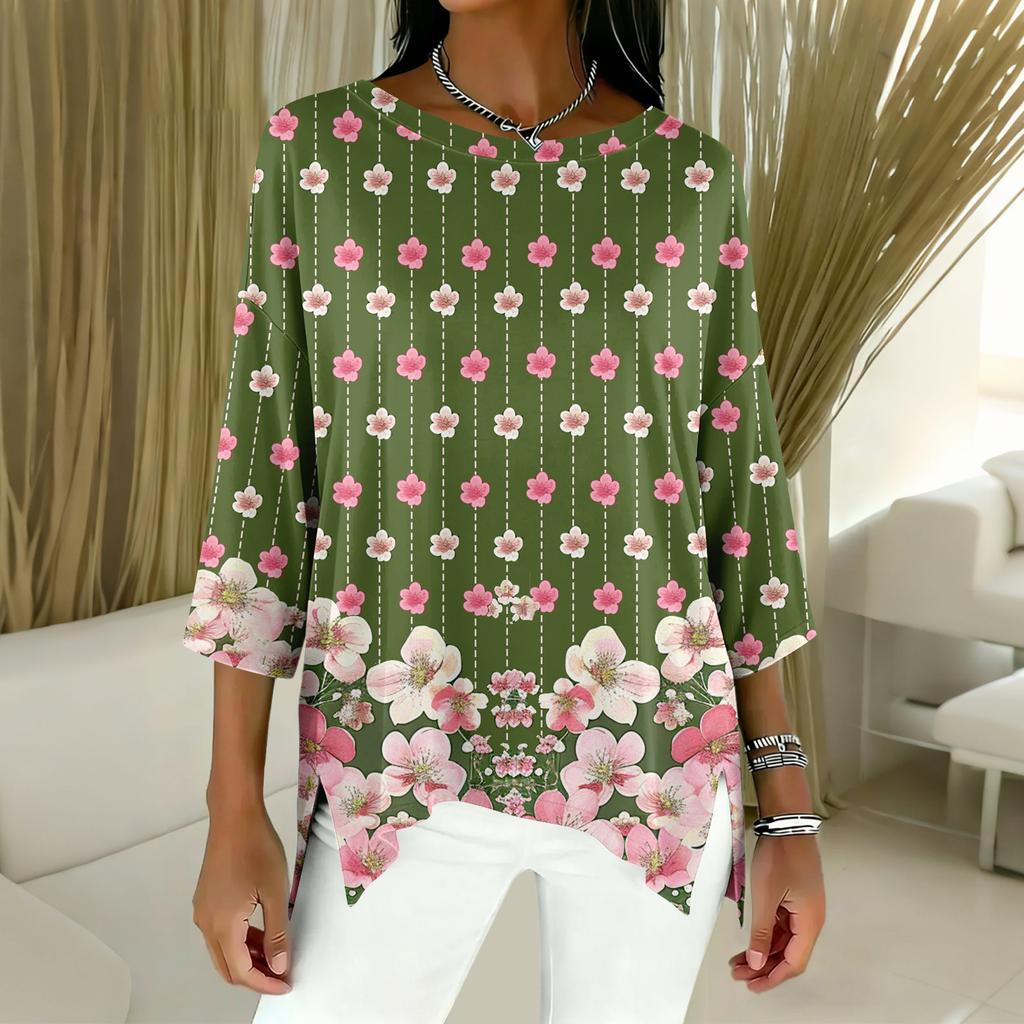 Women's 3/4 Sleeve Shirts Graphic Tees Shirts Casual Basic Tops Pullovers