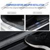 4/8Pcs Car Threshold Strip Carbon Fiber Sticker For Ford Ranger Focus Kuga Mustang Mondeo Car Door Sill Protector Accessories
