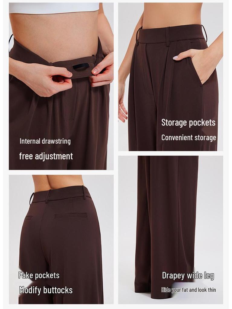 Women's Fashionable Wide-Leg Yoga Pants - Breathable, Loose, Slimming Trousers