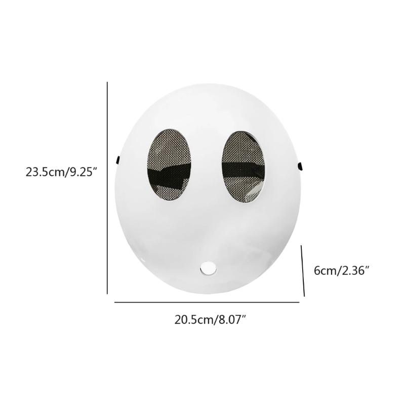 Zabawna maska Shy Guy na Halloween, maska do cosplayu, pełnotwarzowy dodatek do kostiumu, do odgrywania ról, na imprezę Halloweenową, wykwintnie wykonana
