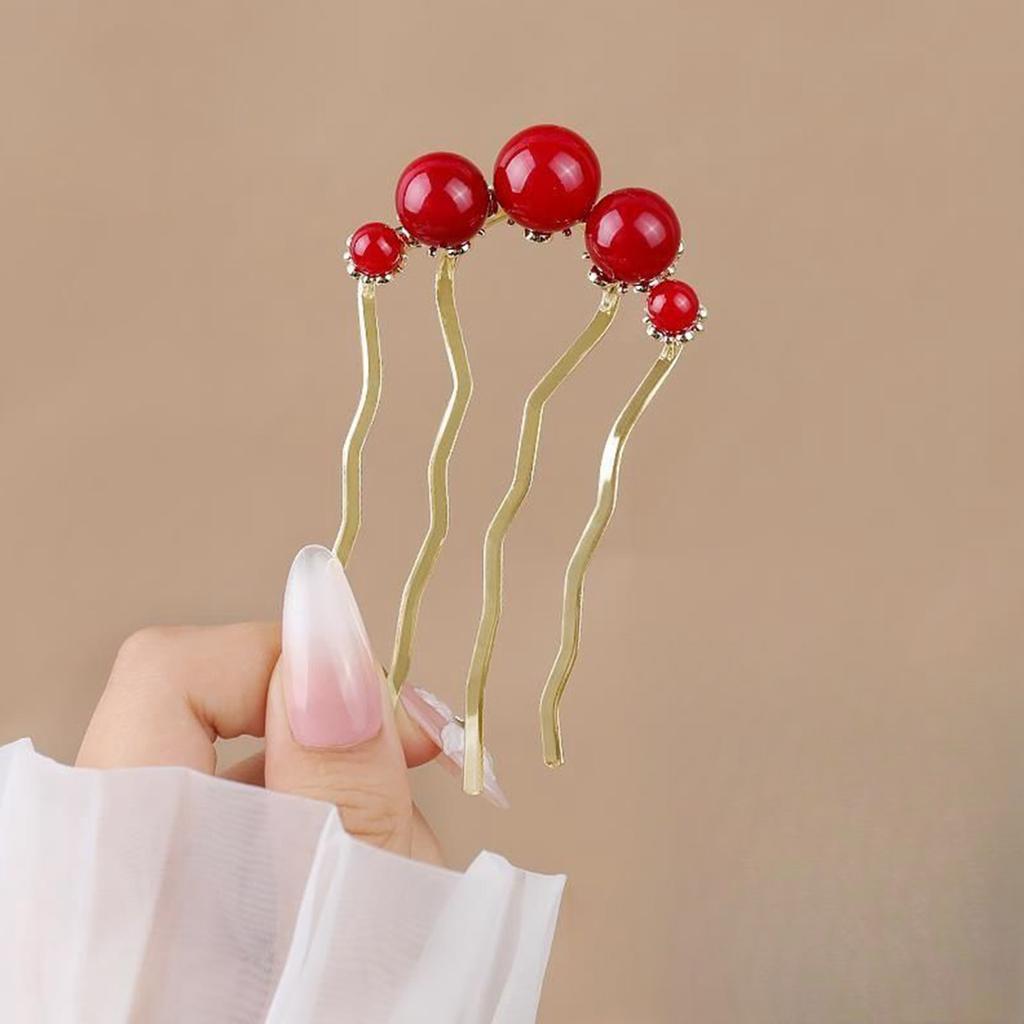 U Shaped Hairpin For Women Trendy Exquisite Pearl Hair Stick Elegant Jewelry Hair Pin Girls Trendy Daily Life Hair Accessories