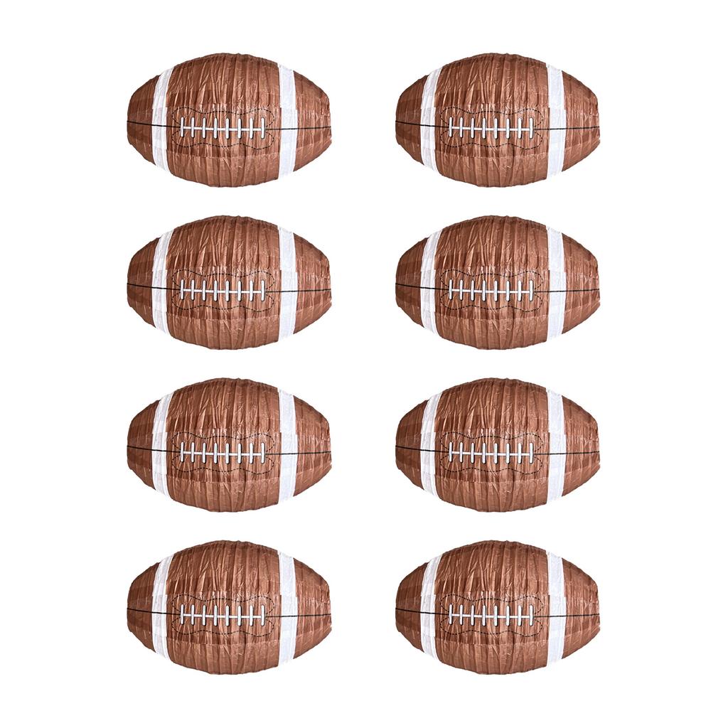 8Pieces Elegant Football Lanterns Hanging Ornament Creative Decorations For Baby Showers And School Activities