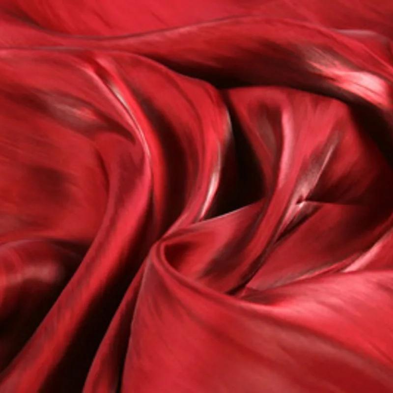 100/300cm Crystal Silk Pearlescent Fabric Bright Face Silk Smooth for Diy Sewing Dress Shirt Wholesale Cloth Apparel Material
