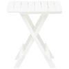 Foldable Garden Table White 45 X 43 X 50 Cm Plastic