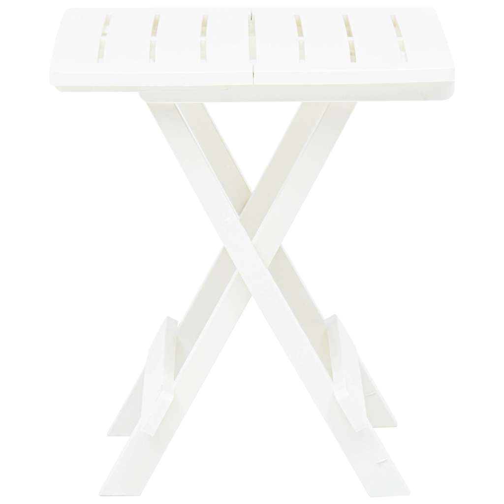 Foldable Garden Table White 45 X 43 X 50 Cm Plastic