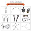 Wire Locker Lighting Suspension Cable Kit with Loop Clamps & Steel Rope