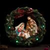 Christianity Christmas Wreath Wall-mounted Festival Decoration Pendant Can Emit Light Resin Arts And Crafts A Living Room Jesus