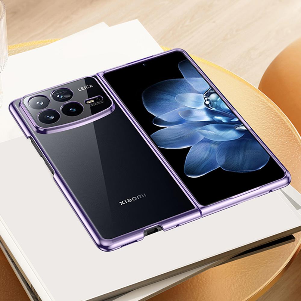 For Xiaomi Mix Fold 4 5G Case Electroplating Transparent PC Phone Cover