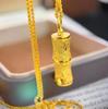 Gold Bamboo Pendant Necklace - 'You Are Enough' Gift for Girlfriend