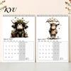 Office Wall Decor Highland Cow Calendar 2027, Cute Hanging Planner for Home Appointment Reminder Book Office, Rustic Farmhouse Desk Decor, Unique