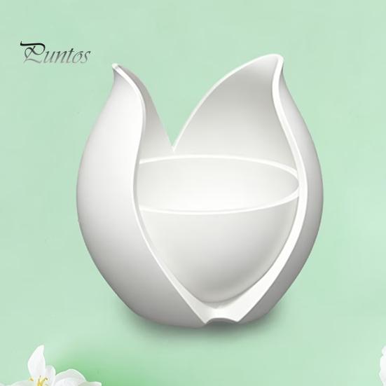 Water Culture Plant Holder Tulip Flower Shape Planter, 3D Printed Decorative Pot, Soil Cultivation Bowl Pot Modern Minimalist Container for
