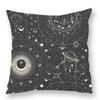Abstract Star Moon Plush Pillow Cover Constellation Compass Totem Yoga Digital Printed Backrest Set Premium Durable