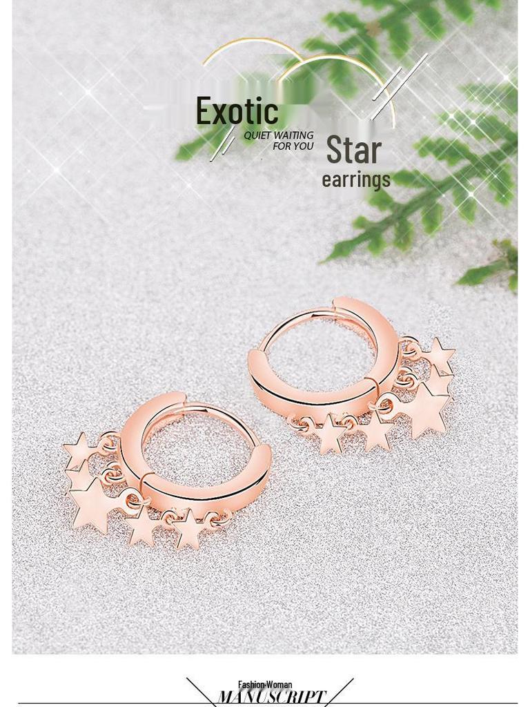 Jingdong Star-Shaped Earrings: Women's Celebrity Five-Pointed Star Ear Clips & Hoop Earrings.