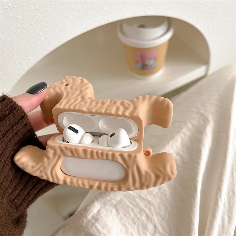 Cute Kids Simulation Cartoon Trojan Horse Headphone Cover For Apple Airpods 1/2 3 4 Pro/Pro2 Hollowed Out Silicone Case