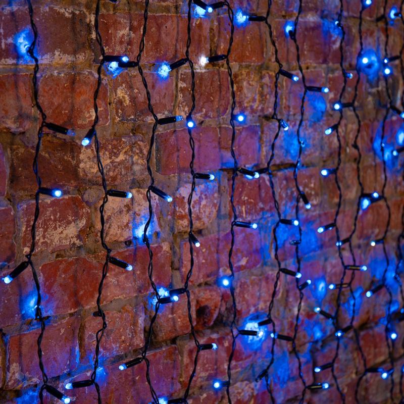 

Garland Neon-night led Rain 2x3 M Constant Glow Black Wire 230 V Blue Diodes 760 Led 235-143