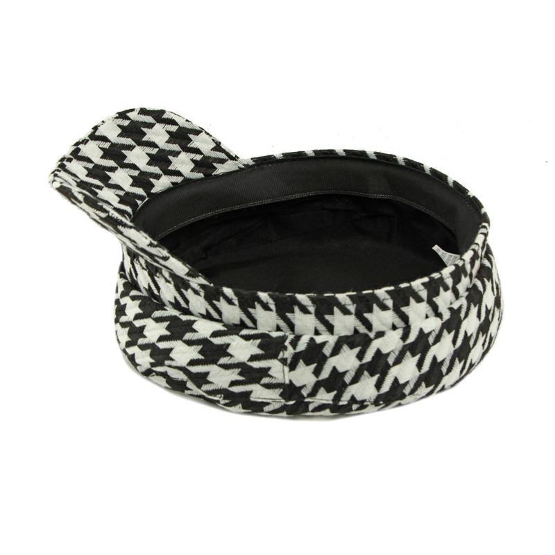 Houndstooth Hat Women's Spring Autumn Duck Cap Vintage Flat Cap