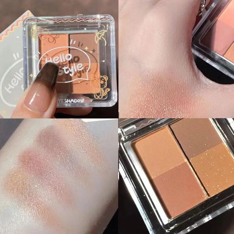 HERORANGE Color Eyeshadow Tray Natural Glitter Matte Makeup Pearl Shimmer Is Waterproof And Sweat Resistant