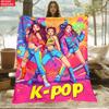 K-POP Print Blanket.Warm and Comfortable Flannel,Bedroom,Sofa,Bed,Chair,Gift,Picnics,Trip, Camp,Blankets.