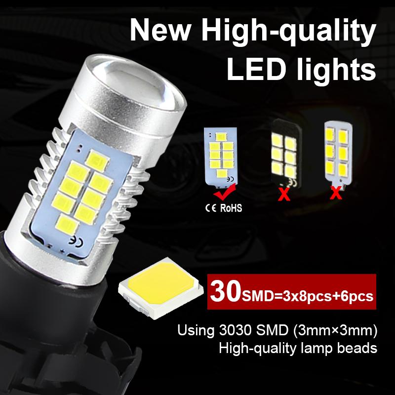 2pcs Amber Yellow PY24W 5200s LED Bulbs For BMW 3 4 5 Series X3 E70 X5 X6 Z4 Front Turn Signal Lights Car AccessoriesTurn Signal 2