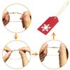 100Pcs Plastic Tag String Gold Silver Polyester Cotton Rope Christmas Tree Hang Tag Cord Fasteners Xmas Noel Navidad Natal