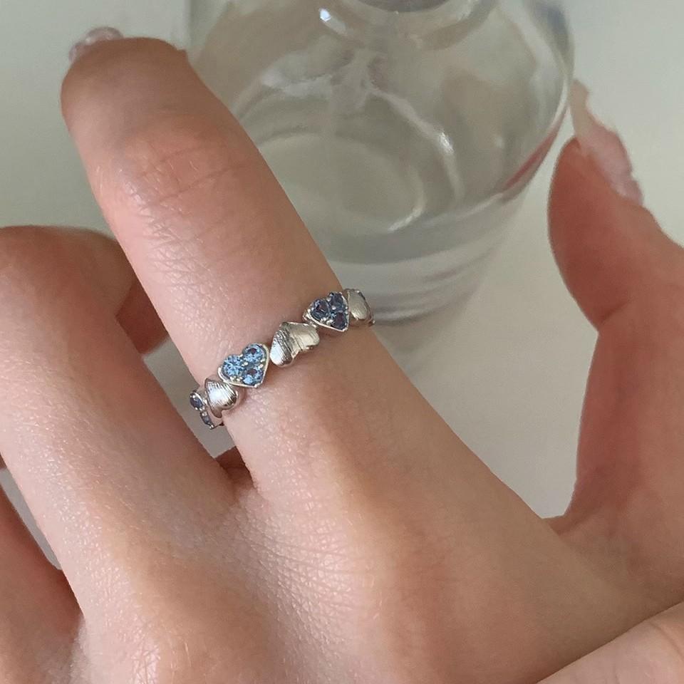 925 Sterling Silve Moonstone Irregular Ring for Women Party Gift Adjustabler Personality Korean Dropshipping