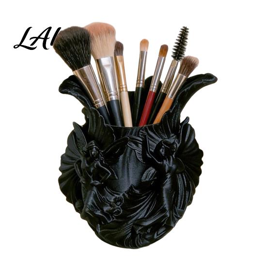 Stationery Organizer for Desk Makeup Brush Holder with Thickened Stable Base Fairies Decor Silk Holder Texture Storage Box Dressing Table Pens And