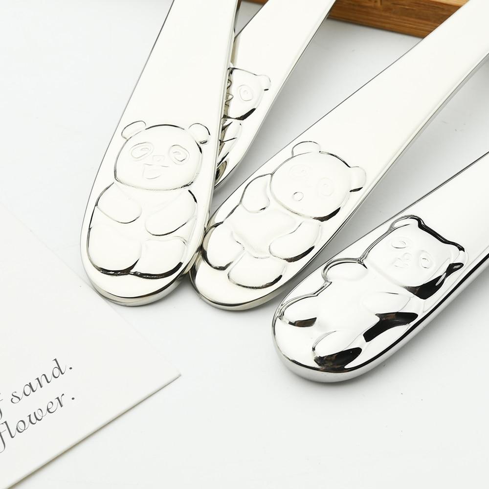 4Pcs/Set 18/10 Stainless Steel Silverware Gift Cartoon Pictures Portable Flatware Dinner Spoon Fork Knife Cutlery Kitchen Home Tableware