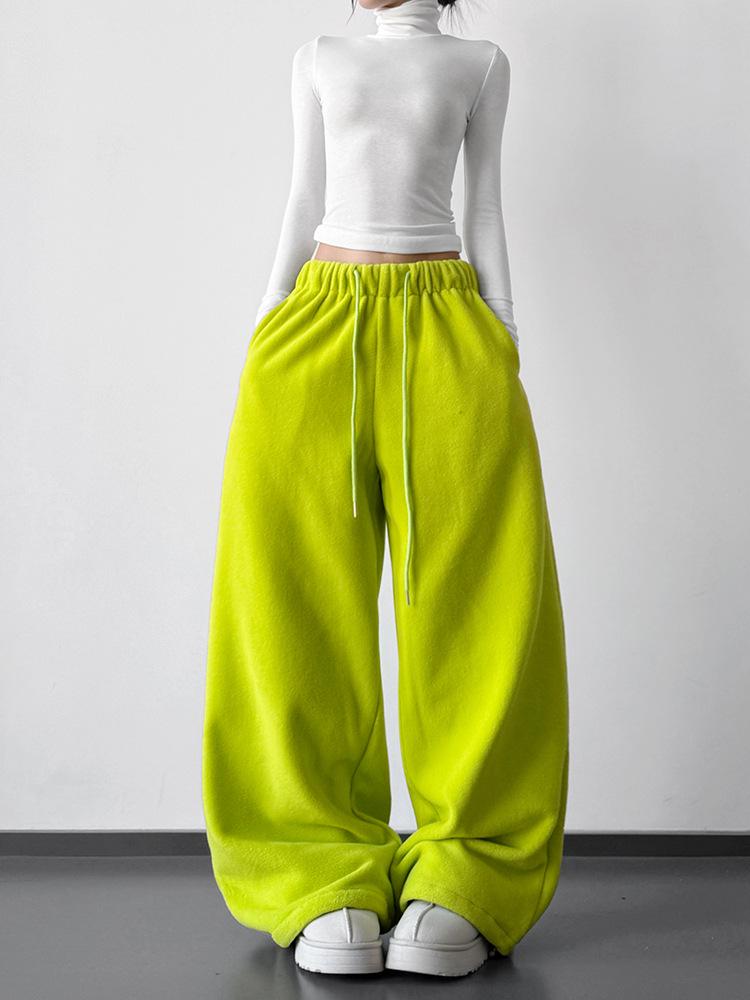 Women’s High-Waisted Wide-Leg Fleece Sweatpants - 2025 Winter Style