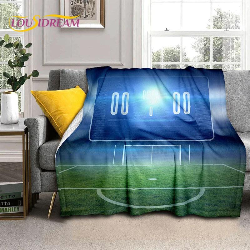 29 Stil Futbol Sahası Futbol Spor Karikatür Yumuşak Battaniye, Ev Yatak Odası Yatak Kanepe Seyahat Örtüsü Çocuk Hediyesi için Yumuşak Atma Battaniye