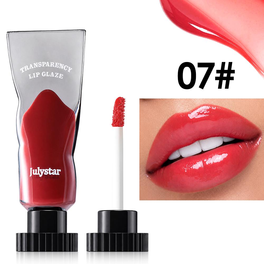 Transparency Lip Glaze, High Shine Mirror Lip Gloss, Highly Pigmented Moisturizing Tinted Lip Glow Oil, Long Lasting Waterproof Liquid Lipstick