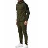 Men's  Winter Pocket Sweatshirt Top Pants Sets Sports Suit Tracksuit  