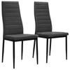Day and Night - Day and Night Dining Chairs 2 Units Dark Gray Fabric